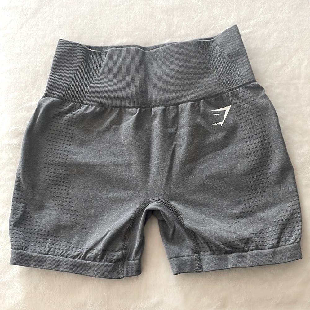 Gymshark Vital Seamless 2.0 Shorts - Smokey Grey Marl  SMALL